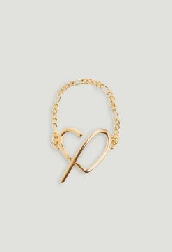 Bague Chainette Coeur Cp Doree^Claudie Pierlot New
