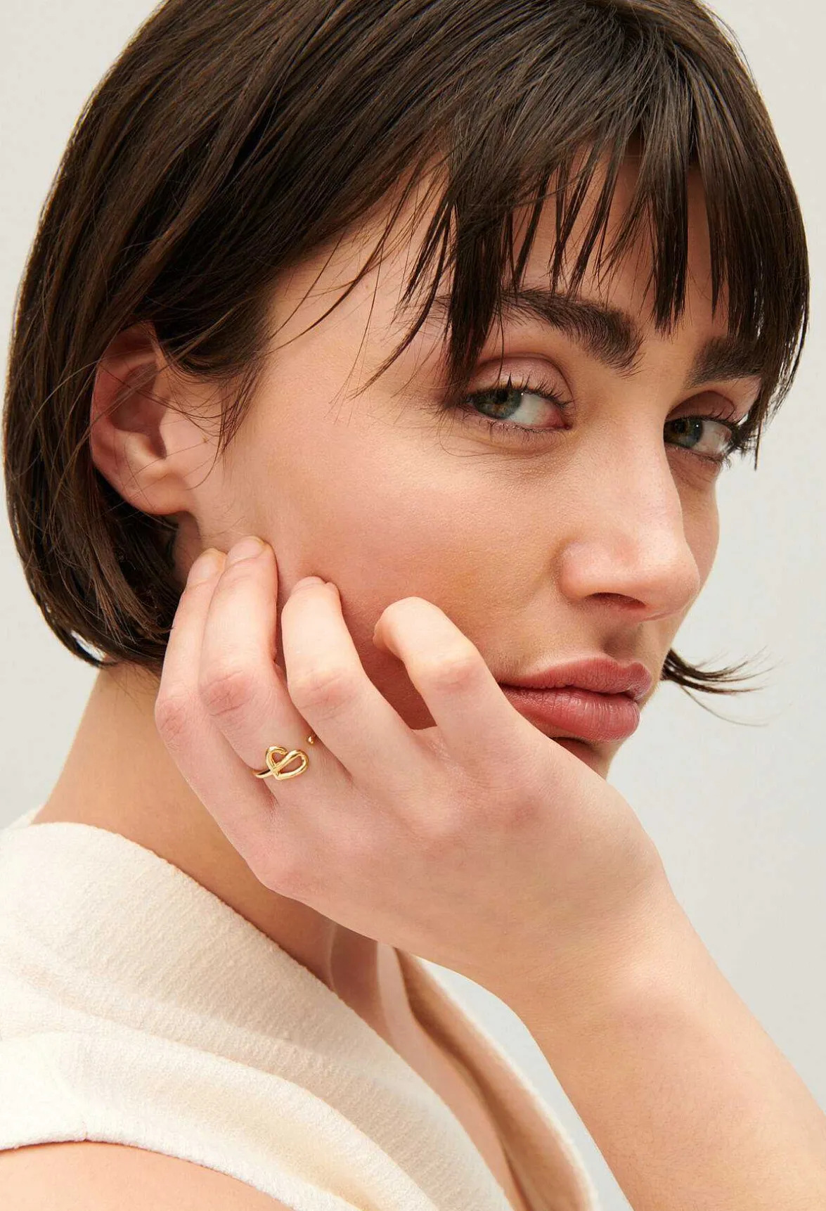 Bague Jonc Coeur Cp Laiton Core^Claudie Pierlot Hot