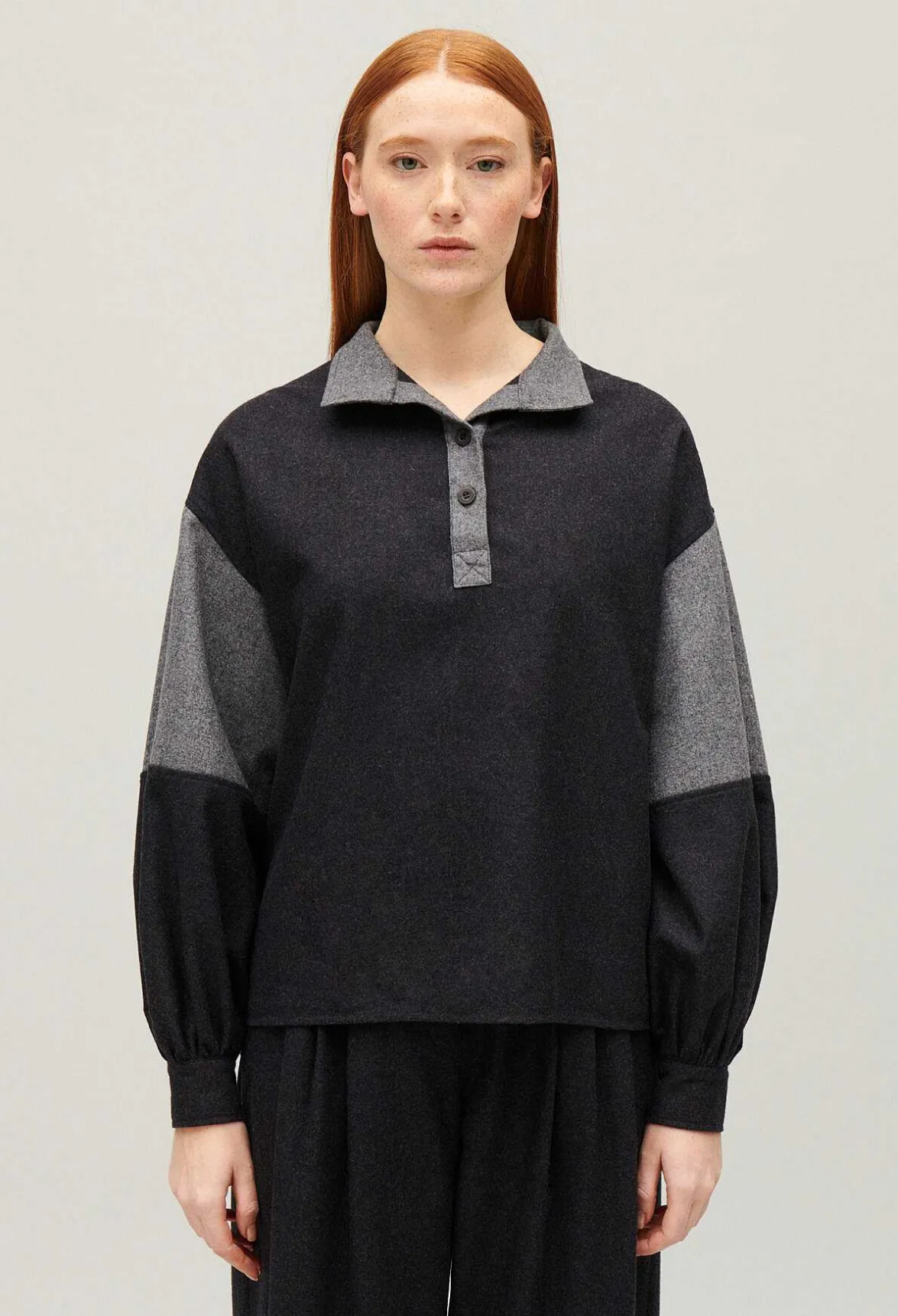 Blouse Ample Gris Fonce^Claudie Pierlot Flash Sale