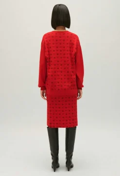 Cardigan Jacquard Rouge^Claudie Pierlot Cheap