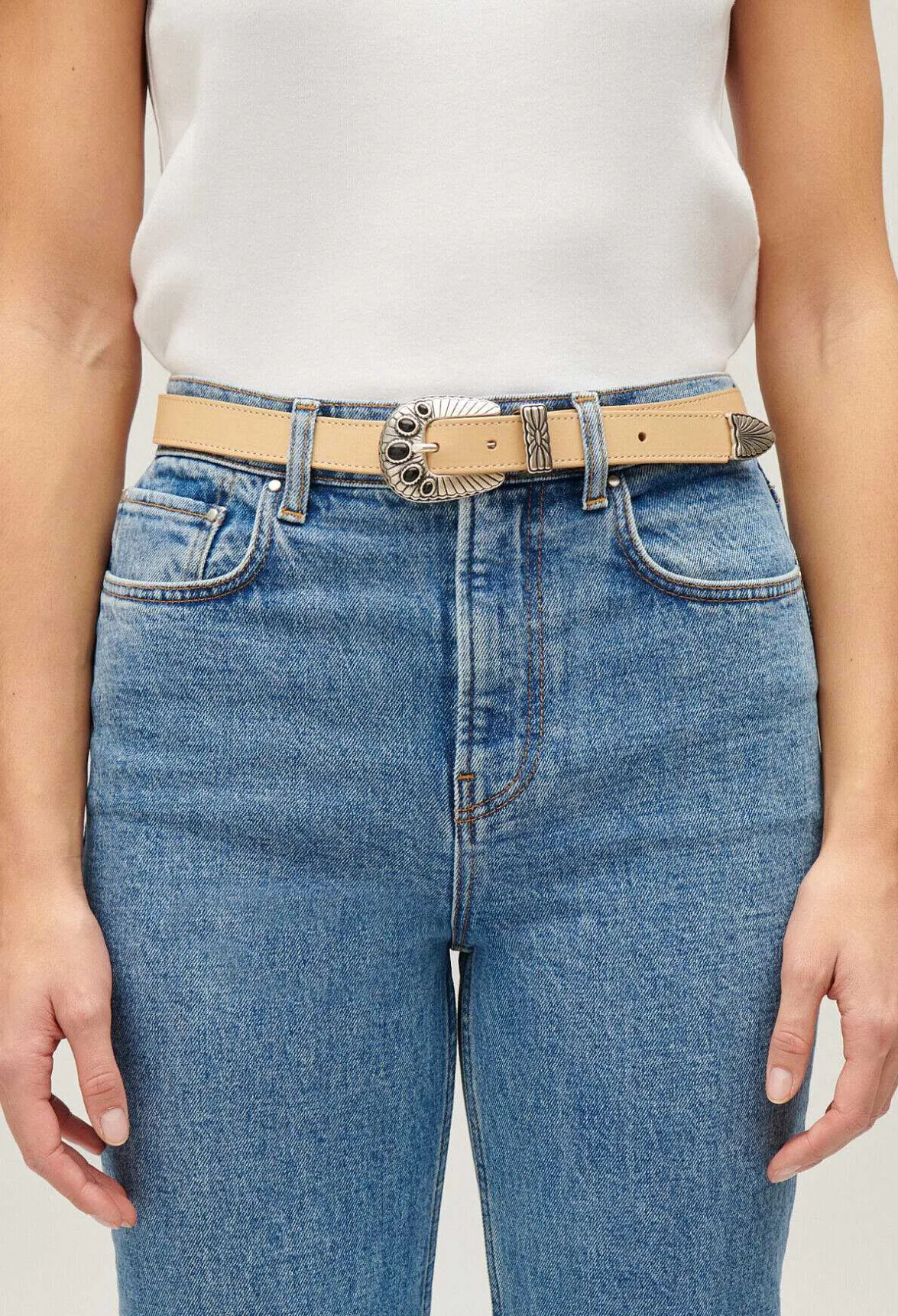 Ceinture Cuir Beige^Claudie Pierlot Best