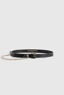 Ceinture Cuir Noir Et Chaine^Claudie Pierlot Cheap