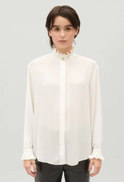 Chemise Blanche Col Montant Ondule^Claudie Pierlot Discount