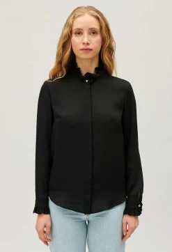 Chemise Col Victorien Noire^Claudie Pierlot Discount