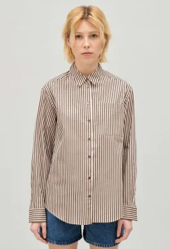 Chemise Rayee Bronze^Claudie Pierlot Discount