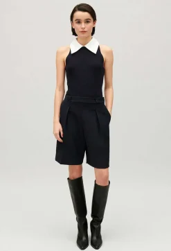 Debardeur Col Chemise Marine^Claudie Pierlot Clearance