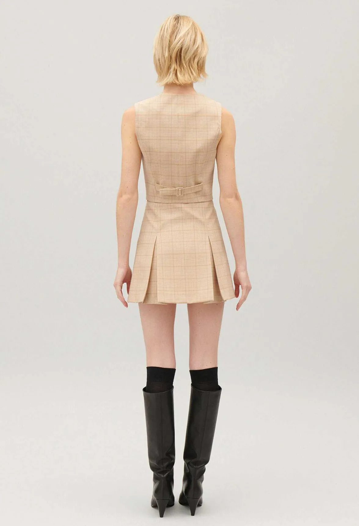 Gilet Costume Carreaux Beige^Claudie Pierlot Flash Sale