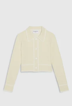 Gilet Court Col Claudine Ivoire^Claudie Pierlot Fashion