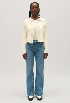 Gilet Court Col Claudine Ivoire^Claudie Pierlot Fashion