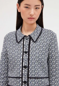 Gilet Court Col Claudine Monogramme^Claudie Pierlot New