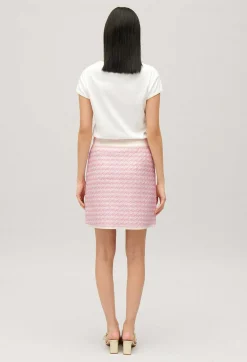 Jupe Courte En Maille Bicolore^Claudie Pierlot New