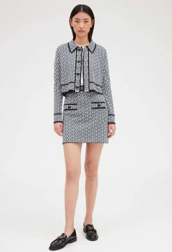 Jupe Courte Maille Monogramme Cp^Claudie Pierlot Store