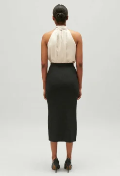 Jupe Longue Maille Gris Chine^Claudie Pierlot Best Sale