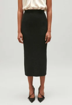 Jupe Longue Maille Gris Chine^Claudie Pierlot Best Sale