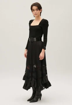 Jupe Longue Plissee Asymetrique^Claudie Pierlot Cheap