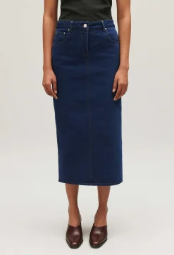 Jupe Midi Jean Bleu^Claudie Pierlot New