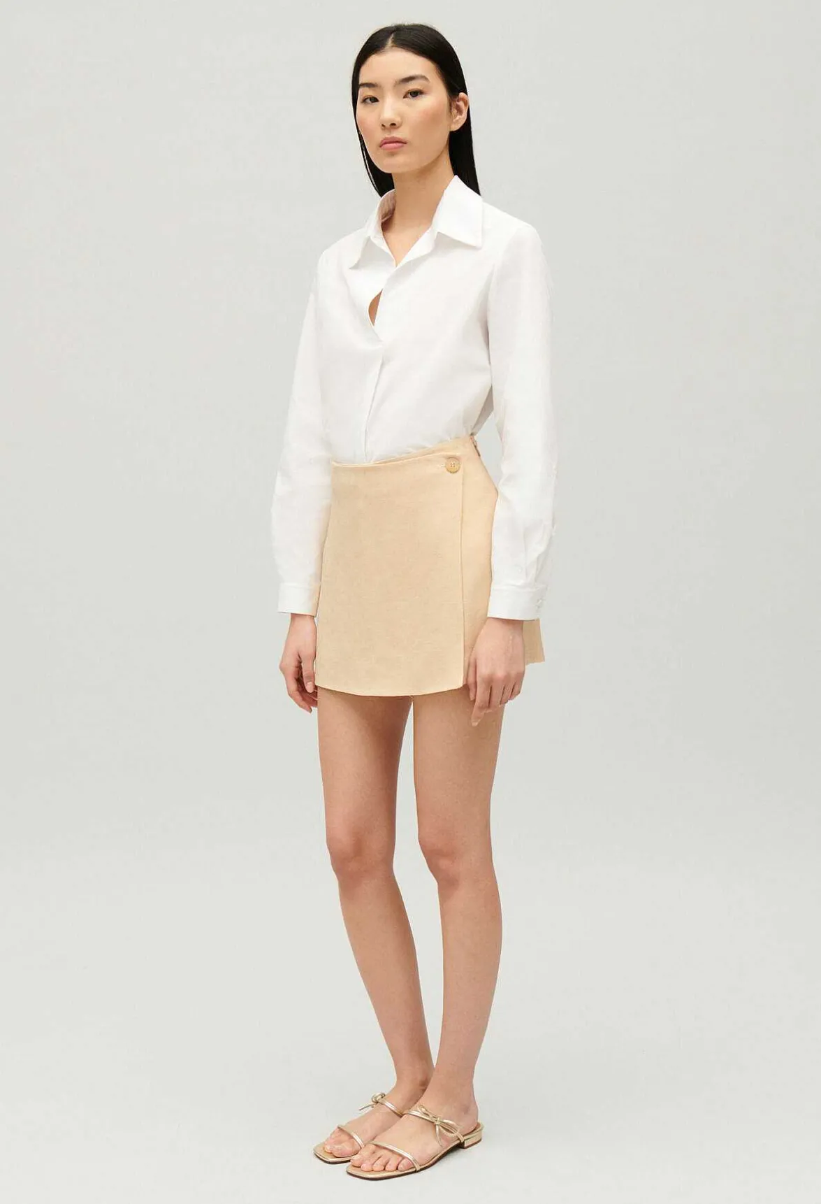 Jupe Short Portefeuille Beige^Claudie Pierlot Flash Sale