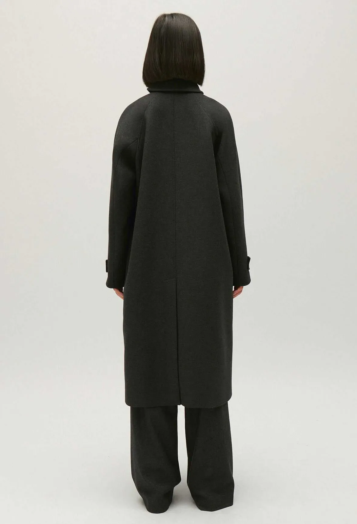 Manteau Mi-Long Laine Gris Chine^Claudie Pierlot Sale