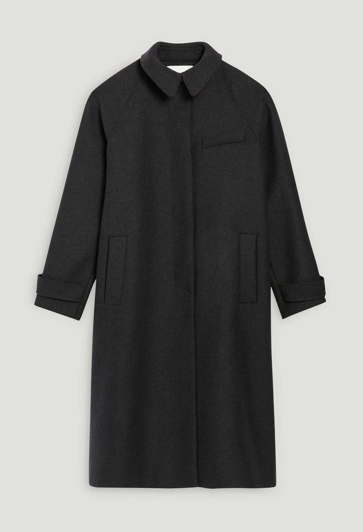 Manteau Mi-Long Laine Gris Chine^Claudie Pierlot Sale