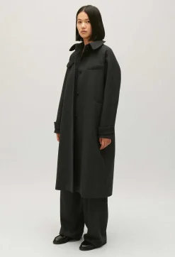 Manteau Mi-Long Laine Gris Chine^Claudie Pierlot Sale