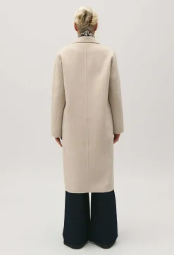 Manteau Mi-Long Laine Melangee Beige^Claudie Pierlot Clearance