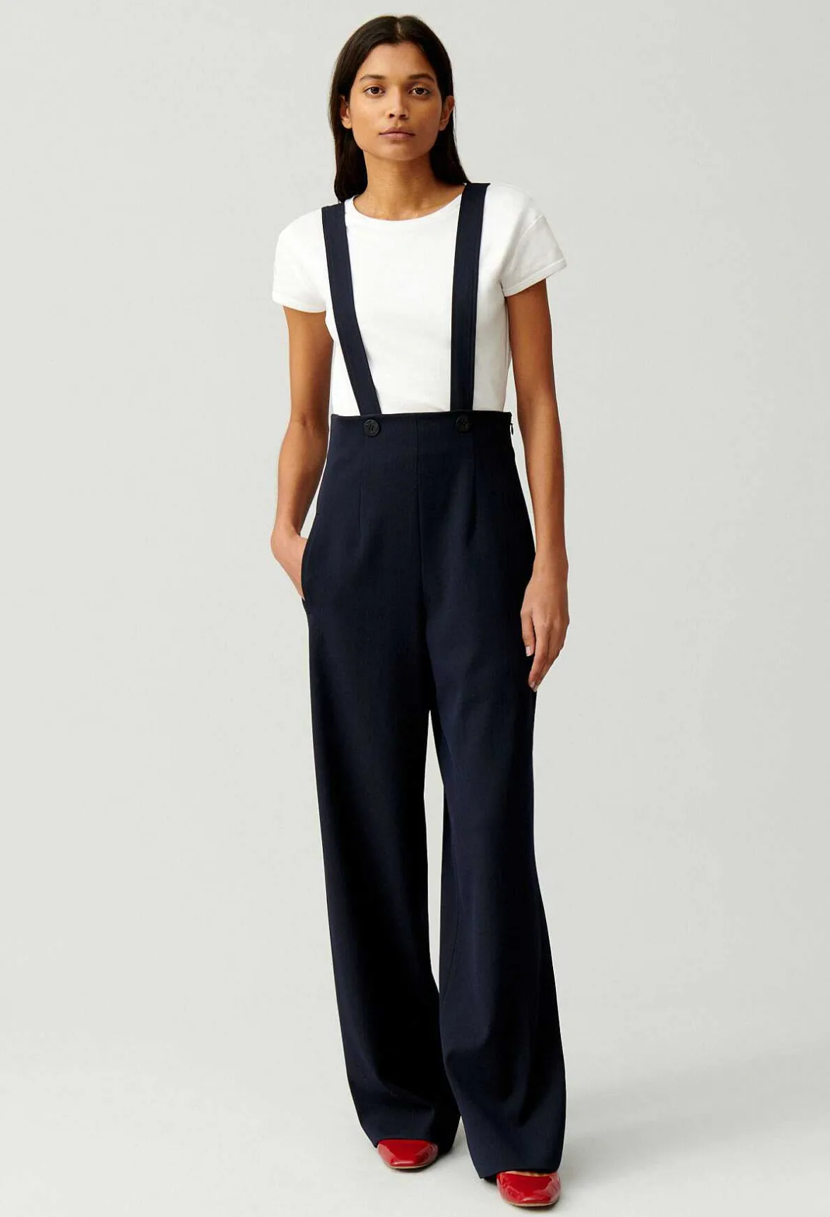 Pantalon Bretelles Marine^Claudie Pierlot Outlet