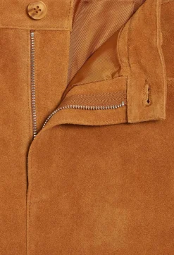 Pantalon Cuir Suede Beige Fonce^Claudie Pierlot Best