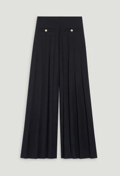 Pantalon Plisse Ample Bleu Marine^Claudie Pierlot Discount