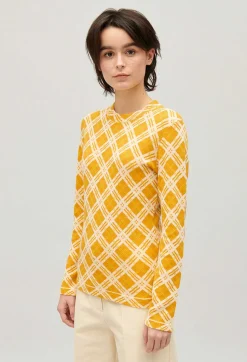 Pull Carreaux Jaune^Claudie Pierlot Shop