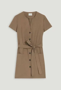 Robe Courte Boutonnee Marron^Claudie Pierlot Discount
