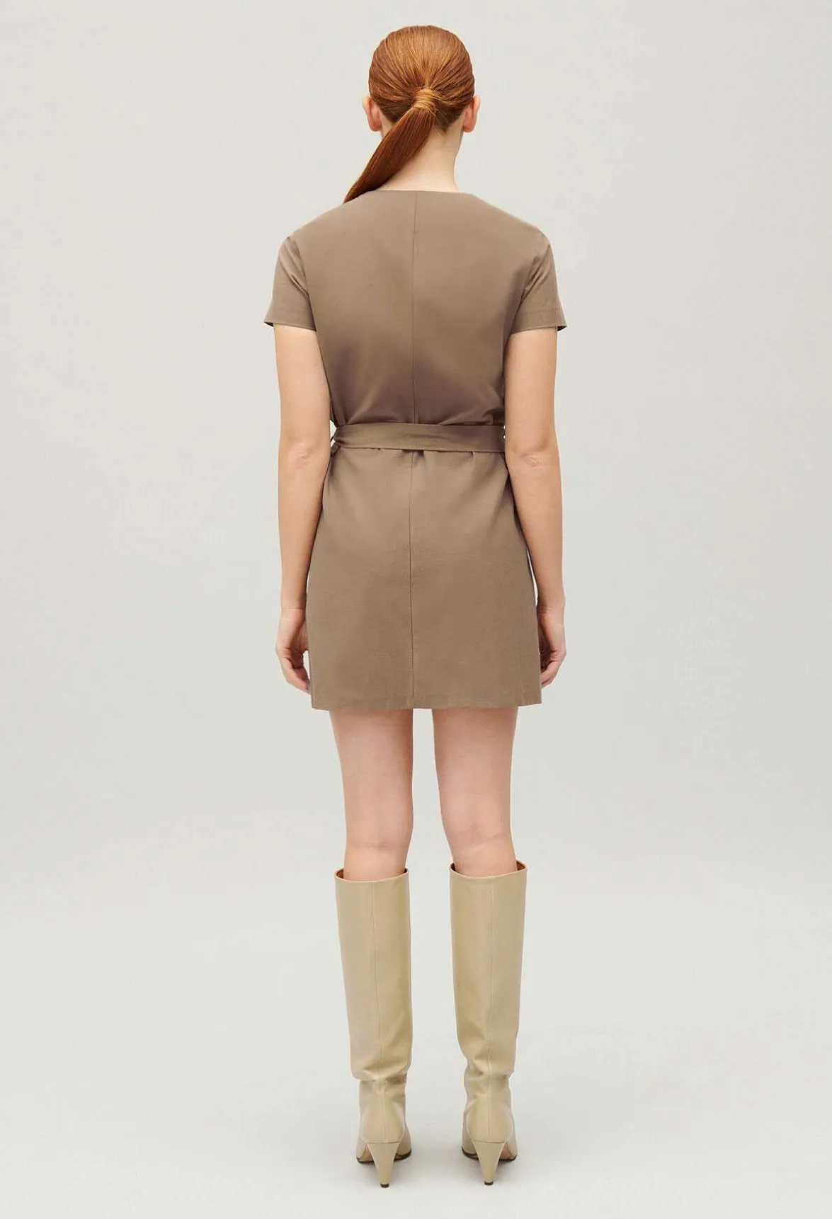 Robe Courte Boutonnee Marron^Claudie Pierlot Discount