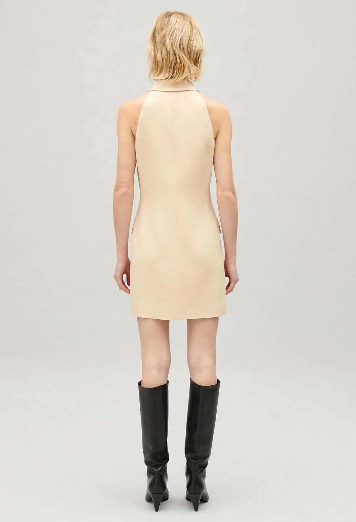Robe Courte Boutons Beige^Claudie Pierlot Cheap
