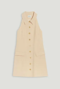 Robe Courte Boutons Beige^Claudie Pierlot Cheap