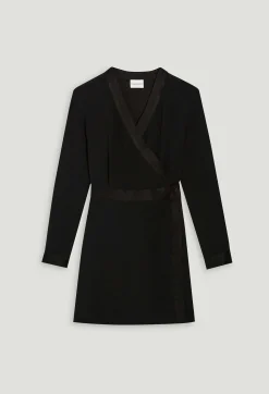 Robe Courte Cache-Coeur Noir^Claudie Pierlot Sale