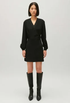 Robe Courte Cache-Coeur Noir^Claudie Pierlot Sale