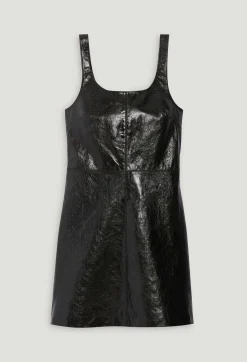 Robe Courte Chasuble Cuir Noir^Claudie Pierlot Cheap