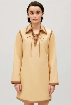 Robe Courte Lacee Beige^Claudie Pierlot Clearance