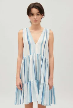 Robe Courte Rayures Bleue^Claudie Pierlot New