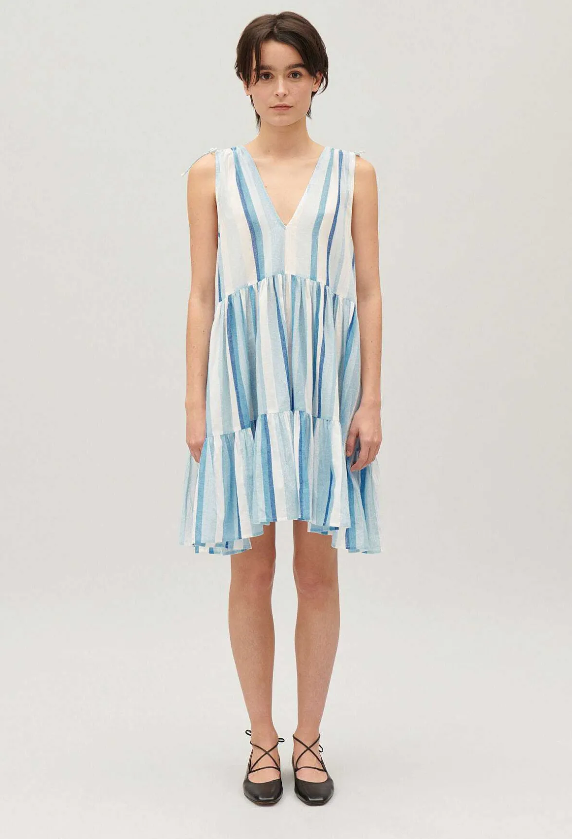Robe Courte Rayures Bleue^Claudie Pierlot New