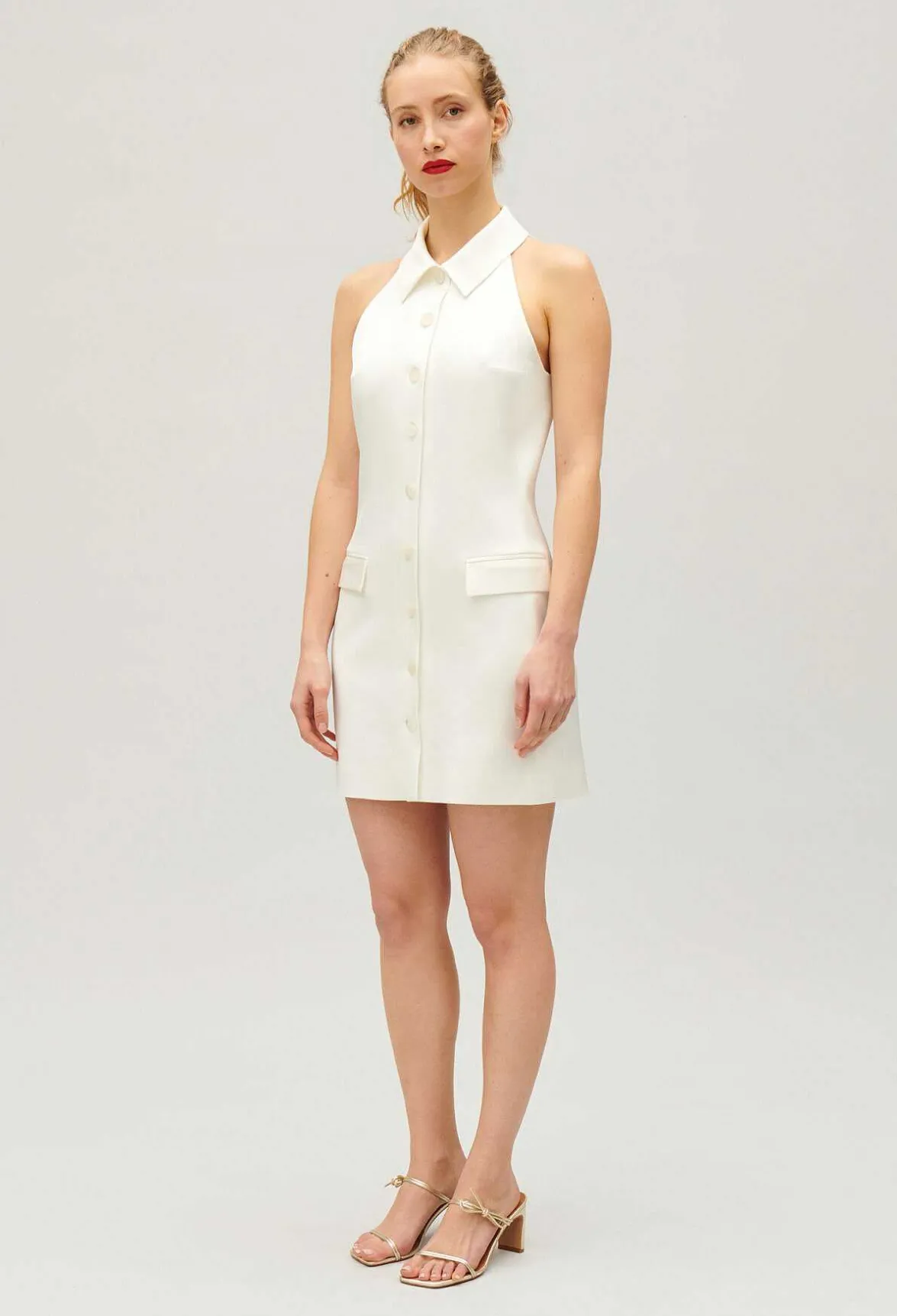 Robe Courte Satinee Ecrue^Claudie Pierlot Clearance