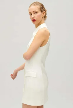 Robe Courte Satinee Ecrue^Claudie Pierlot Clearance