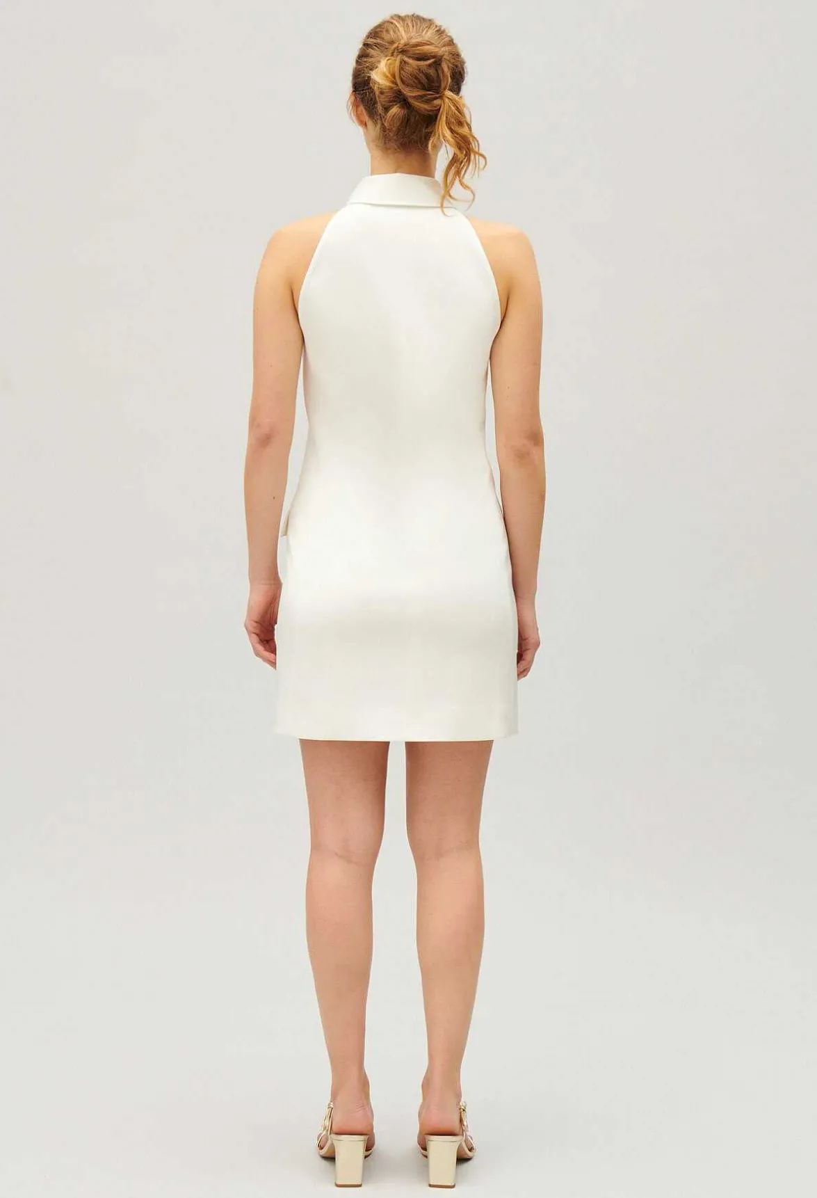 Robe Courte Satinee Ecrue^Claudie Pierlot Clearance