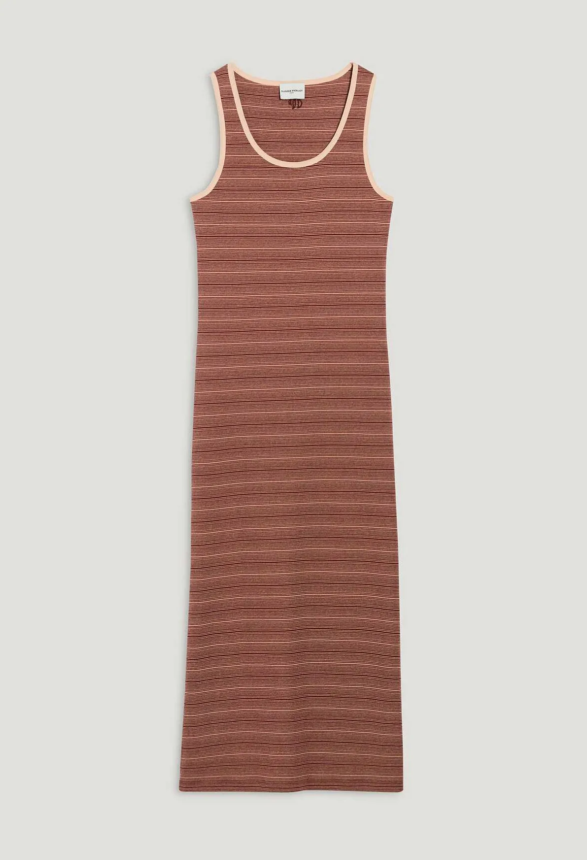 Robe Longue Maille Rayee Marron^Claudie Pierlot Outlet