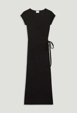 Robe Midi Cache-Coeur Noire^Claudie Pierlot Best Sale