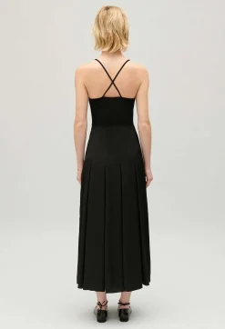 Robe Midi Dos Croise Noire^Claudie Pierlot Outlet
