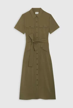 Robe Midi Fluide Manches Courtes^Claudie Pierlot Discount