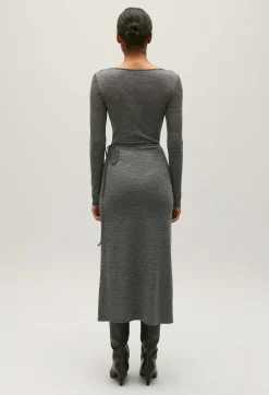 Robe Midi Jersey Laine Gris Clair^Claudie Pierlot Flash Sale