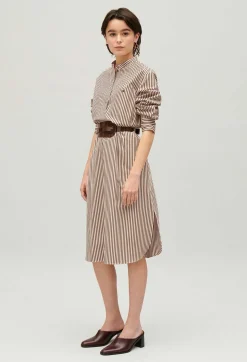 Robe Midi Rayures Bronze^Claudie Pierlot Flash Sale