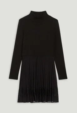 Robe Twist Courte Plissee Noire^Claudie Pierlot Shop