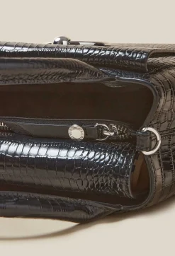 Sac Anouck Cuir Texture Noir^Claudie Pierlot New